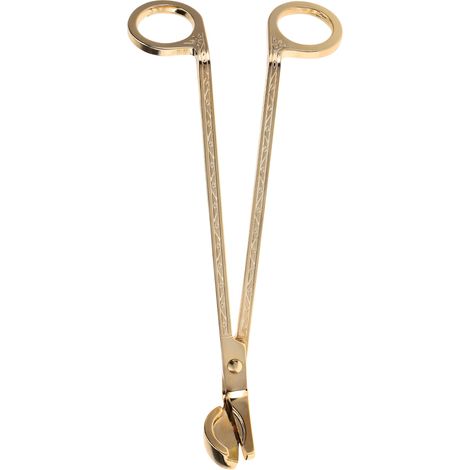 Pince à mèche en acier inoxydable plaqué or, forme semi-circulaire pour bougies (1/5)