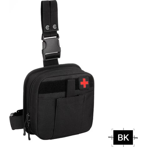 Poche de jambe West Outdoor, étanche avec système tactique MOLLE, sac de premier secours, sac médical, adapté à la chasse, la randonnée et le trekking (1/5)