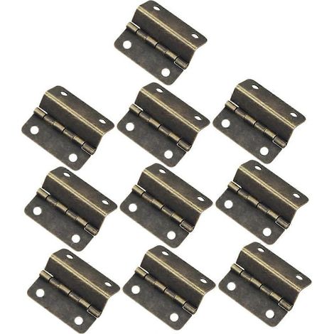 10 charnières en fer pour boîte en bois à quatre trous, faciles à installer et (1/5)