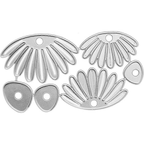 Pochoir de Découpe Métal Petales DIY pour Album Scrapbooking et Cartes à Embroider (1/4)