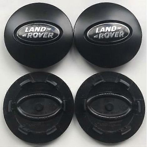 Enjoliveurs centraux de roue noirs Land Rover, emblèmes de moyeu, 63 mm, lot de 4