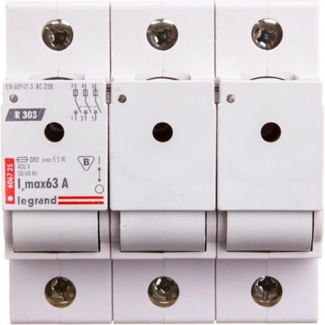 Interruptor fusible 3P 63A D02 R303 MAKS sin insertos 606725