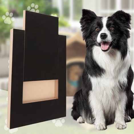Kratzbaum für Hunde Kratzbrett Kratzmatte Nagelfeile Haustierbedarf Holz Schwarz (1/5)