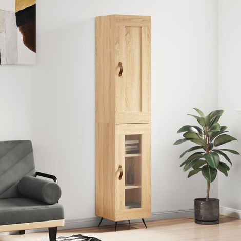 Highboard Sonoma-Eiche 34,5x34x180 cm Holzwerkstoff