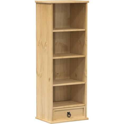Mobile Porta CD Corona 40x30x110 cm in Legno Massello di Pino vidaXL