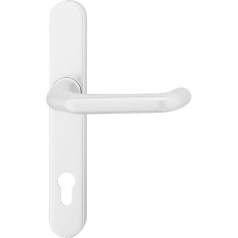 EDI FH Drückergarnitur mit Langschild Kronos 1301/0036, Aluminium