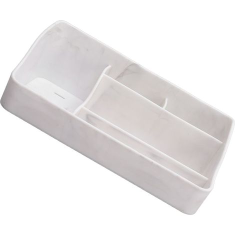 Organisateur de maquillage à grille en silicone, boîte de rangement pour cosmétiques, soins de la peau, rouges à lèvres, pinceaux, lotions, fards à paupières, vernis à ongles, bijoux, couleur marbre. (1/5)