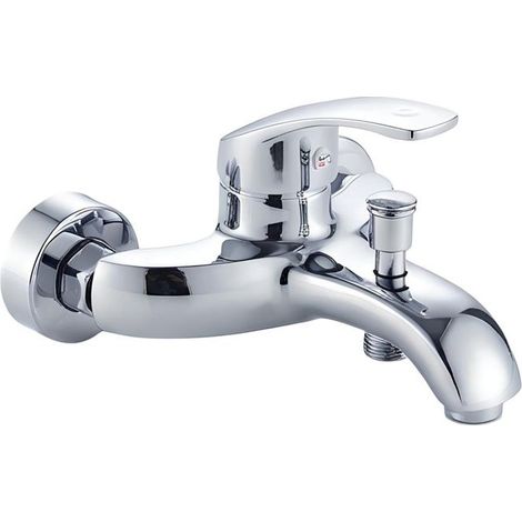 Mitigeur de douche mural - AVIZAR - 16x9 cm - Levier unique - Cartouche céramique - Chromé (1/4)
