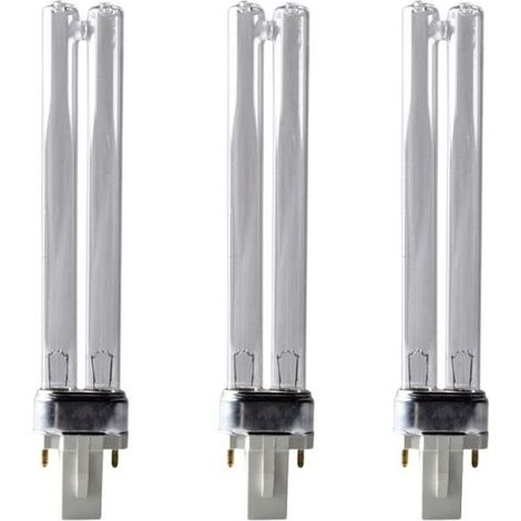 7 Watt UVC Ersatzlampe für Wasserklärer mit G23 Sockel 3er Set