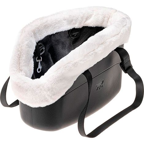 Ferplast WITH-ME WINTER Sac de transport pour chiens en résine avec housse, 3 couleurs. Variante - Misure: 21.5 x 43.5 x h 27 cm - Noir (1/5)