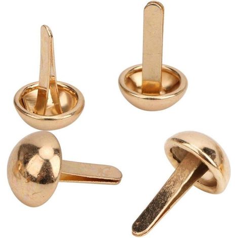 (10 mm d'or)100pcs Clous de Tapisserie d'ameublement de Champignon, 10MM 12MM en Alliage de Zinc punaises décoratives épaississement tête Ronde Bricolage décoration Rivets de Goujon (1/5)