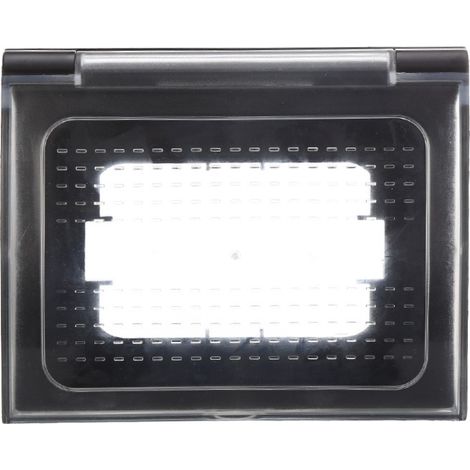 ETTROIT AN3103 Boîtier Universel IP44 3P Noir Pour Boitier 503 Compatible Bticino Vimar Gewiss
