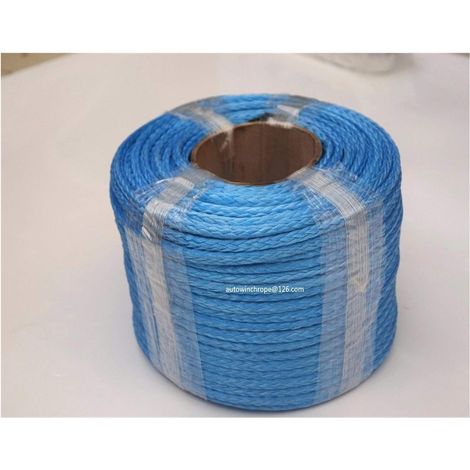 Corde de remorquage Bleu 6 mm 100 m Corde synthétique, Treuil Bateau, Corde Plasma, Corde Hors Route, Corde for VTT Winch UTV (1/2)