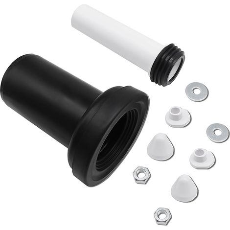 Kit de raccordement pour cuvette suspendue, compatible avec Geberit (152.426.46.1), comprenant un tuyau d'évacuation et un tuyau de remplissage, avec joints.