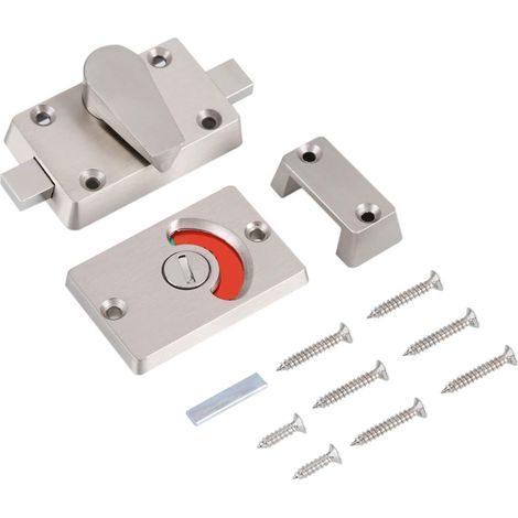 MINKUROW-perno de privacidad con indicador, tornillos de cerradura de puerta adjuntos, pestillo de vacaciones, cerradura de puerta de baño, pestillo de aleación de Zinc (1/5)