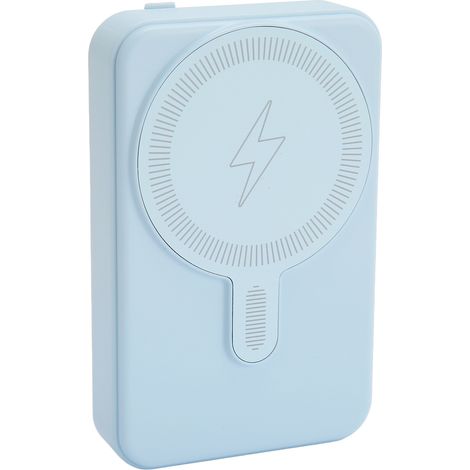 Chargeur portable sans fil 10 000 mAh avec affichage LED et batterie magnétique pour iPhone 14, 13 et 12 Mini (bleu) (1/5)