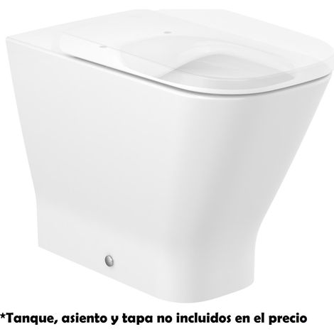 Taza Rimless altura confort adosada a pared con salida dual SQUARE THE GAP - ROCA (1/3)
