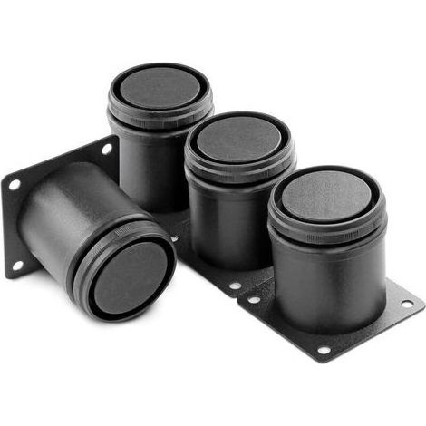 Lot de 4 Pieds de Meuble, 50mm Reglable Pied de Table Acier Inoxydable, Pied Meuble Salle de Bain Bureau Meuble Cuisine, Hauteur Réglable 0-15 mm Venez avec des Vis Acier Inoxydable (1/5)