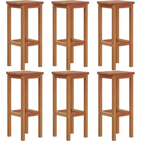 Maison Exclusive - Barhocker 6 Stk. Massivholz Akazie (1/5)