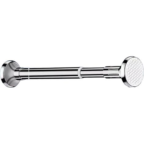 Barra telescópica de acero inoxidable para cortina de ducha, no requiere taladrar (color: plata, tamaño: 70–120 cm) (1/5)
