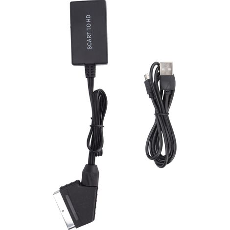 Convertisseur SCART vers HDMI avec câble pour lecteur DVD et décodeur - Adaptateur audio vidéo HD (1/5)