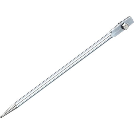 Varilla de tierra galvanizada en frío de 60 cm (2 pies), estaca recta de un solo orificio para antena parabólica y cerca eléctrica. (1/4)