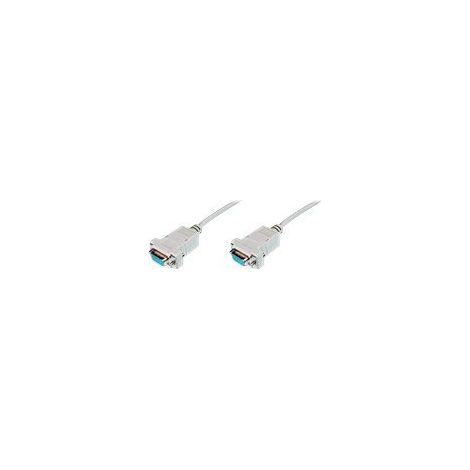 Digitus Seriell Anschlusskabel [1x D-SUB-Buchse 9pol. - 1x D-SUB-Buchse 9pol.] 3.00 m Beige (1/5)