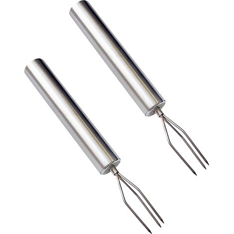 Lot de 2 Fourchettes à Pommes de Terre en Acier Inoxydable - Fourchette BBQ, Fourchette à Maïs, Support Légumes, Réutilisable, Lavable au Lave-Vaisselle (1/5)
