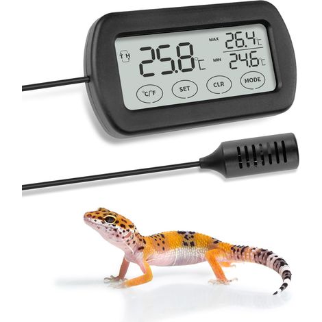 Kombiniertes Thermometer und Hygrometer für Reptilien, Hygrometer und Thermometer für Terrarien, Entfeuchtungskammern und Vogelbrutgeräte