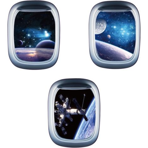 Autocollants muraux 3D pour chambres d'enfants, autocollants muraux planètes et astronautes, décorations murales galaxie, décoration 3D pour chambres d'enfants.