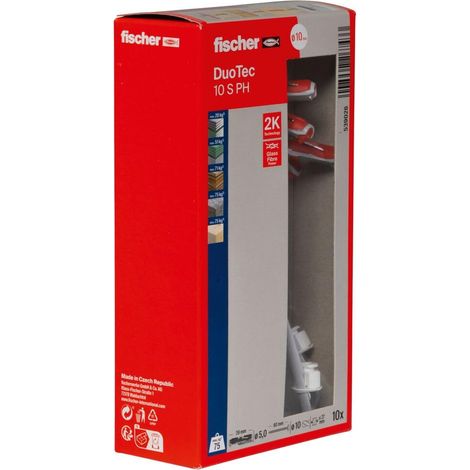 Cheville à bascule en nylon spéciale plafond DuoTec 10 avec vis à tête cylindrique bombée/Boite de 10 (1/5)