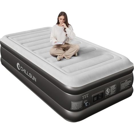 Self Inflating Air Mattress with Pump for 1 Person, Lightweight and Easy to Storage, High Stability and Load Capacity, 190 x 100 x 46 cm for Camping, Guest Room, Home (1/2)