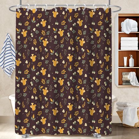 Rideau de bain en polyester 180x180 tendance cache baignoire pour avec accessoires assortis (1/5)