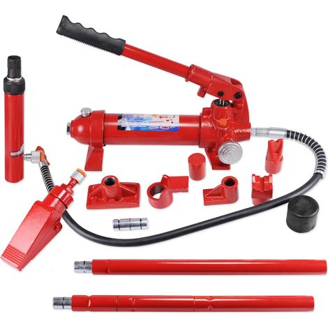 Varan Motors – Kit de redressement et débosselage carrosserie XRD0701 – Presse hydraulique 4T – Charge maximale 4 tonnes – Vérin avec tuyau haute pression