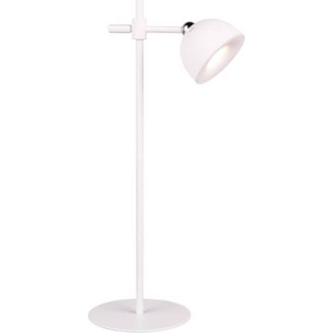 REALITY LEUCHTEN MAXIMA R57791101 LAMPE DE TABLE LED À BATTERIE EN MÉTAL BLANC MAT AVEC 4 LED 3 W TACTILES AVEC PIED, FIXATION M (1/3)