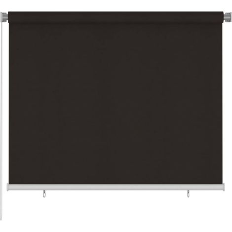 vidaXL Store roulant d'extérieur 180x140 cm Marron PEHD (1/5)