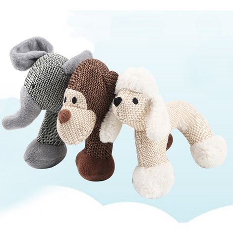 Ensemble de 3 jouets pour animaux résistants aux morsures et aux déchirures, fabriqués avec du matériau (1/5)