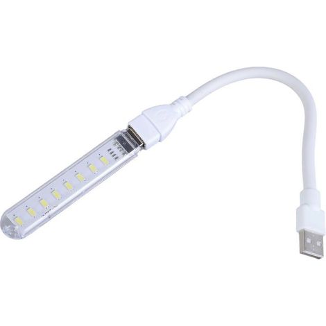 Lampe USB LED réglable avec 8 LED et tube d'extension flexible pour le camping, la pêche en plein air et les dortoirs (1/5)