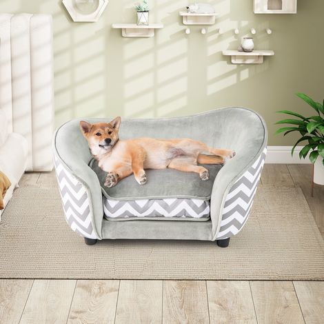 70CM Lit Douillet pour Chiens et Chats de Petite Taille Canapé pour Animaux avec Coussin Doux Rempli Housse Amovible Capacité de Charge 50KG (1/3)