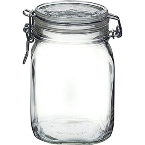 Pot alimentaire en verre 5 l – Bocal hermétique avec joint spécial – Conservation optimale des aliments – Design élégant et fonctionnel – Bormioli Rocco (1/2)