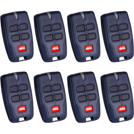 Lot de 8 télécommandes de porte de garage BFT 4 canaux pour portail électrique BFT Mitto 2, 4 boutons, 12 V, 433 MHz (1/5)