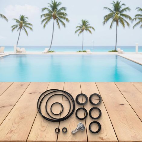 Joints toriques de pompe de filtre de piscine pour Intex, Kit de réparation de pièces de rechange pour pompe à sable, Compatible avec les pompes à filtre à sable Intex (12 pièces) ﻿