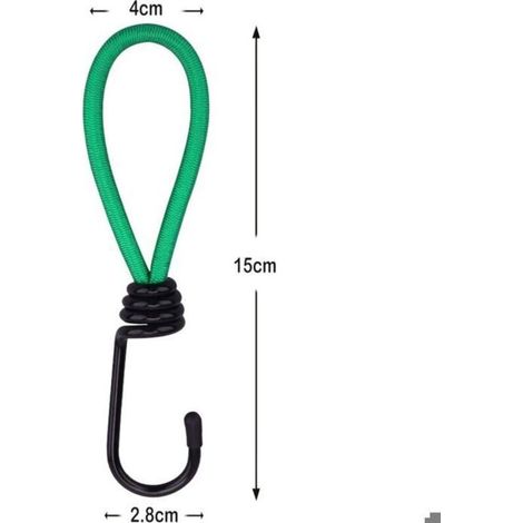 12 Stück elastische Haken-Bungee-Seile für Planen, mit elastischem Band für Camping (1/5)