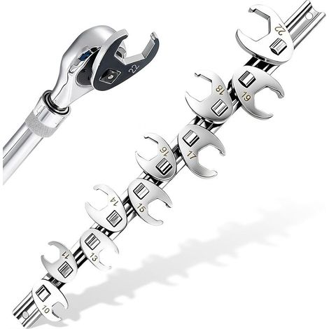 Jeu de 10 Clés à Fourche Métriques 3/8 Pouce, 10-22 mm Clé à Fourche Dynamométrique, Pour Mécanique et Réparation Automobile (1/5)