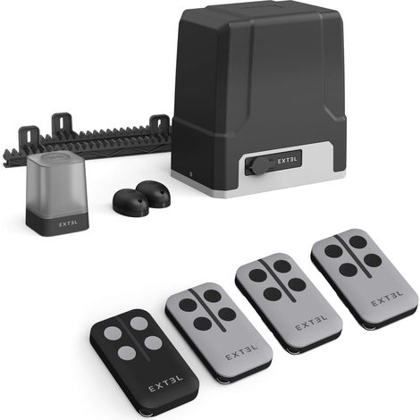Motorisation connectée pour portail coulissant max 8m/500kg – 2 télécommandes – Installation simplifiée – Application Extel Umii (1/5)
