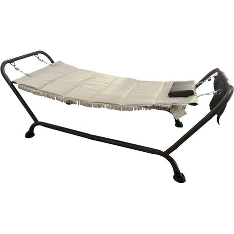 GARDENIA Lettino amaca, 230x98xh.82 cm, beige