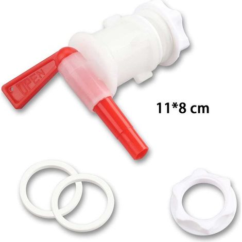 Grifo de 2 piezas para cubo de embotellado de plástico,grifo para cubo de fermentación,grifo para cubo de galón,grifo para refrescos,blanco (1/4)