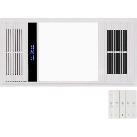 Chauffage de Salle Bain intégré Compact Ventilateur d'extraction
Chauffage et évacuation multifonctionnels, éclairage(Blanc) (1/5)