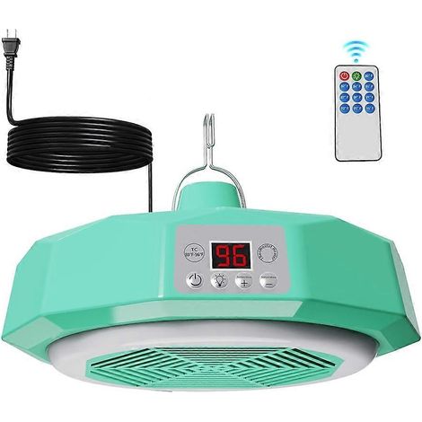 Hühnerstallheizung für den Winter, integrierte Beleuchtung, Sicherheitsthermostat, Überhitzungsschutz, amerikanischer Stecker (1/5)