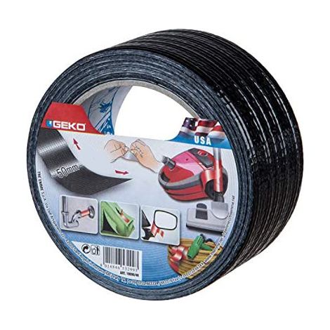 Mini rotolo di nastro adesivo 10mt x50mm nero gsc geko (1/2)